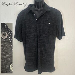 English Laundry Contrast Mottled Polo XL Gently worn 55% cotton/45% polyester